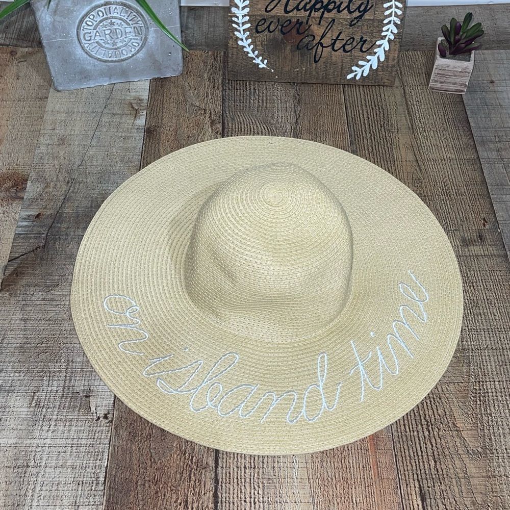 J Crew Womens Tan On Island Time Round Shape Long Brim Panama Hat One Size